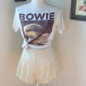 Kimchi blue cream lace shorts.